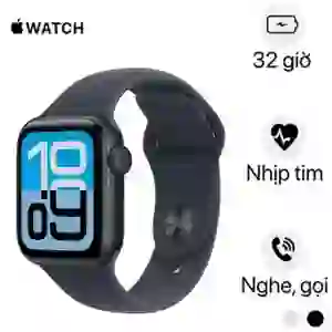 Apple Watch SE 3 44mm GPS Viền nhôm Dây cao su Size M/L - Đã kích hoạt