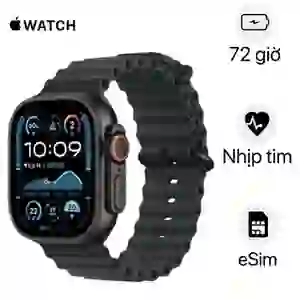 Apple Watch Ultra 49mm 4G Viền titan Dây cao su - Cũ đẹp