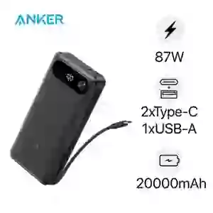 Pin sạc dự phòng Anker 20000mAh 87W A1383 tích hợp cáp Type-C