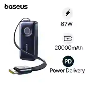 Pin dự phòng Baseus Enercore CR11 kèm cáp rút gọn 20.000mAh 67W