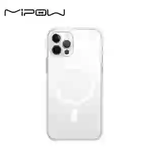 Ốp lưng iPhone 15 Plus/14 Plus MIPOW Tempered Glass with MagSafe Transparent