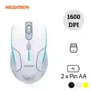 Chuột gaming không dây Newmen E500 - Trắng (Xả tồn)