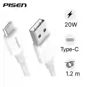Cáp sạc nhanh Type-C bọc sợi 1.2m Pisen