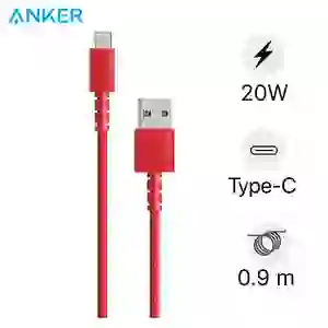 Cáp sạc Type-C bọc dù 0.9m Anker PowerLine Select+ (A8022)