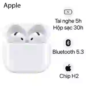 Tai nghe Bluetooth Apple Airpods 4 2024 chống ồn chủ động chính hãng (MXP93) - Đã kích hoạt