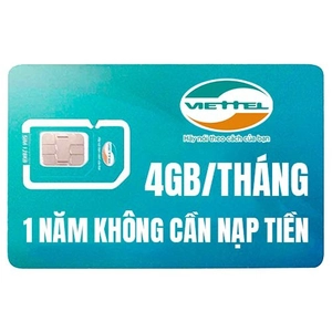 SIM 4G VIETTEL D500 4GB/ THÁNG / 12 THÁNG