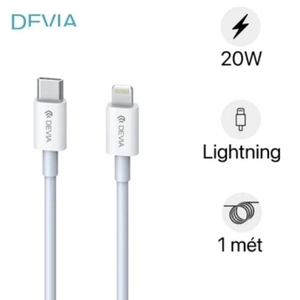 Cáp Devia Smart Series USB-C To Lightning ( 20W 3A ) PD Màu Trắng