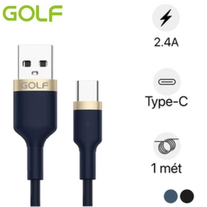 Cáp Golf USB-C Sạc Nhanh 3A GC-71T Dây Dù Dài 1m