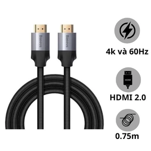 Cáp HDMI to HDMI Baseus Enjoyment Series 4k 0.75M