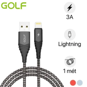 Cáp sạc nhanh bọc dù Golf Lightning 3A 1m (GC-67I)