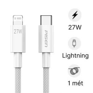 Cáp Pisen QuickVivid USB-C to lightning 1m