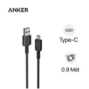 Cáp sạc Anker 322 USB-A to USB-C 0.9m Nylon A81H5H11