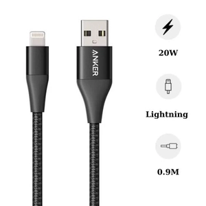 Cáp Anker Powerline+ II Lightning (3FT/0.9M) A8452 Đen