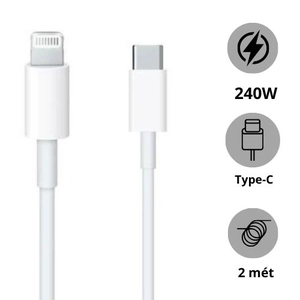 Cáp Apple USB-C to Type-C dây dù 240W 2M MU2G3ZA/A-Trắng