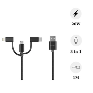 Cáp sạc đa năng 3in1 HAVIT 1m JS317