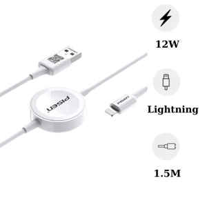 Cáp sạc Pisen iWatch 2in1 Lightning 1.5M