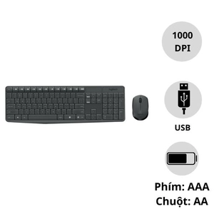 Combo bàn phím + chuột không dây Logitech MK235