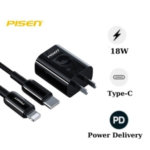 Combo Sạc Pisen Quick PD 18W Kèm Cáp Lightning