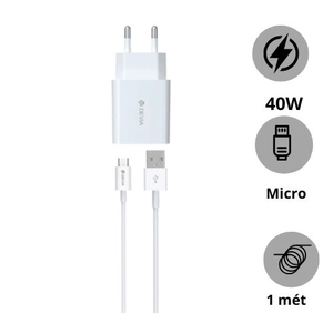 Combo Củ Sạc Devia Kèm Cáp Micro USB V3