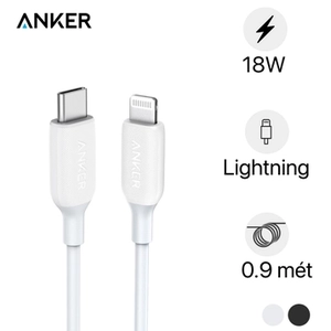 Cáp Sạc Anker Powerline USB-C To Lightning (3Ft/0.9M) A8612