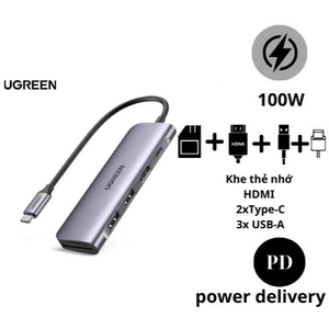Hub chuyển đổi Ugreen 6 in 1 CM195