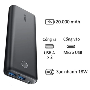 Pin sạc dự phòng Anker PowerCore II 20000mAh A1260