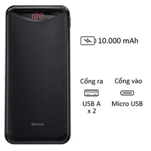 Pin sạc dự phòng Baseus Gentleman siêu mỏng 10.000mAh