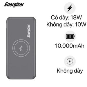 Pin dự phòng Energizer 10.000 mAh tích hợp sạc không dây 10W (QE10007PQ)