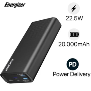 Pin Dự Phòng ENERGIZER 20.000 MAH UE20012PQ Đen