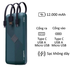 Pin sạc dự phòng iWALK 6 in 1 12.000 mAh (UBA12000P)