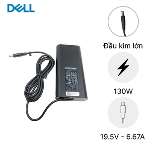 Sạc Laptop Dell 19.5V 6.67A 130W - Đầu lớn hình chữ nhật