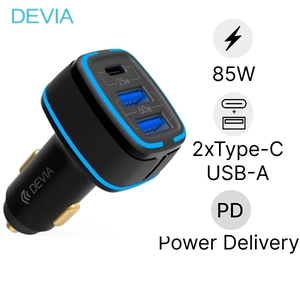 Dock sạc ô tô 3 cổng Devia Extreme Speed 85W (2 USB + Type-C)