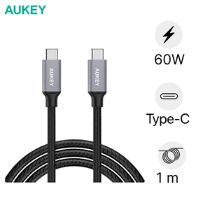 Cáp sạc bọc dù Type-C to C 1m Aukey CB-CD5