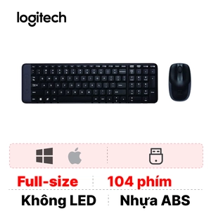 Combo Bàn Phím + Chuột Không dây LOGITECH MK220