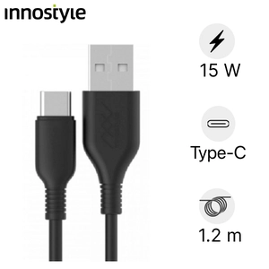 Cáp INNOSTYLE JAZZY 1.2M USB-C Đen