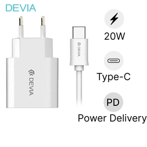 Combo sạc Devia Smart Series EU Suit V2 kèm cáp type C