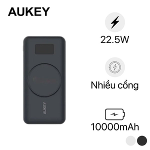 Pin sạc dự phòng kiêm sạc không dây Aukey 10000mAh 10W PB-WL02i