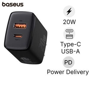 Sạc nhanh Baseus compact 2 cổng (USB-A + USB-C) 20W
