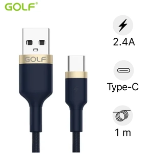 Cáp Golf USB-C Sạc Nhanh 3A GC-71T Dây Dù Dài 1m