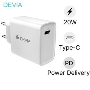Củ Sạc Nhanh Devia 1 Cổng PD (EU, 20W) Trắng