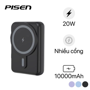 Pin Sạc Dự Phòng Pisen Magsafe Wireless 10000Mah 20W Pd238C-1
