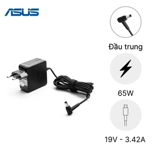 Sạc Laptop Asus 19V 3.42A 65W - Đầu trung NQ hình vuông