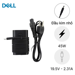 Sạc Laptop Dell 19.5V 2.31A 45W - Đầu kim nhỏ NQ hình Oval
