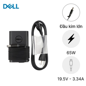 Sạc Laptop Dell 19.5V 3.34A 65W - Đầu kim nhỏ NQ hình Oval