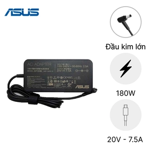 Sạc Laptop Asus 20V 7.5A 180W - Đầu kim lớn NQ