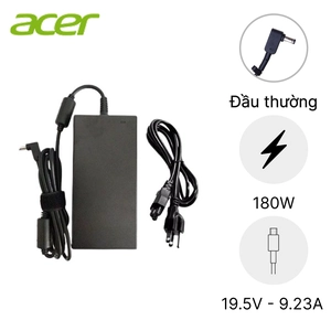 Sạc Laptop Acer 19.5V 9.23A 180W - Đầu thường