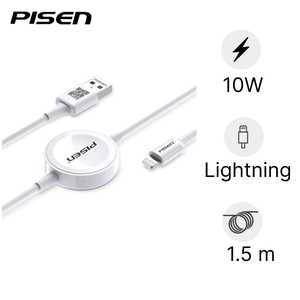 Cáp sạc Pisen iWatch 2in1 Lightning 1.5M