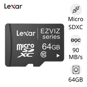 Thẻ nhớ Lexar Ezviz MicroSDXC 64GB 90MB/s (Chuyên dụng cho camera)