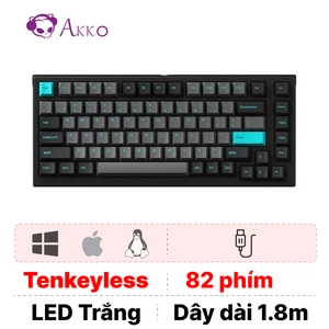 Bàn phím cơ AKKO Monsgeek MG75 Black & Cyan