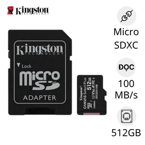 Thẻ nhớ Micro Kingston Class 10 512GB ( Kèm Adapter )